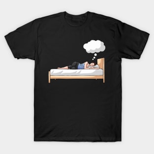 Woman Sleeping Dreaming Bubble Dream Dreams Sleep 2 T-Shirt